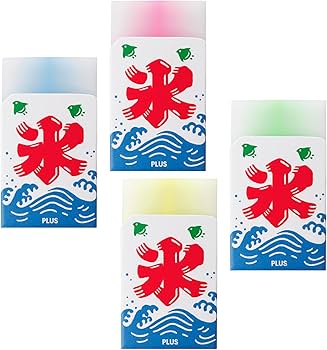 Amazon | プラス 消しゴム エアイン 富士山消しゴム 夏祭り かき氷 4色